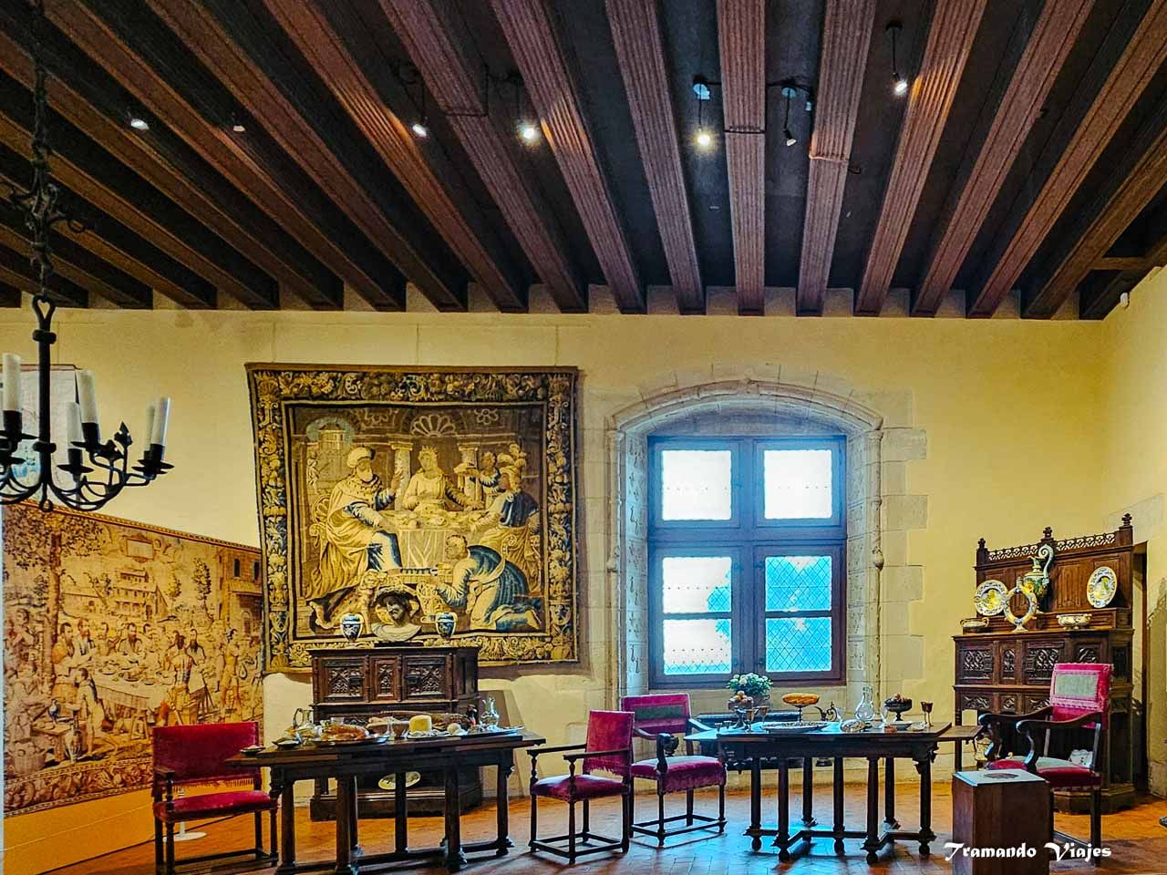 Interior de los aposentos reales del Castillo de Amboise